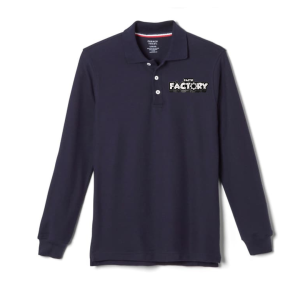 Faith Factory Navy Long Sleeve Polo